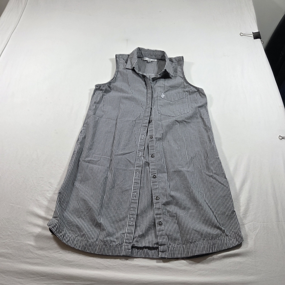 Abercrombie & Fitch Shirt Dress SMALL Mini Black White Checkered Sleeveless - Picture 12 of 12